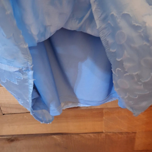 ANDTHEWHY NWT Blue Serenity Floral Applique Embroidered Blouse Sz small - Picture 8 of 11